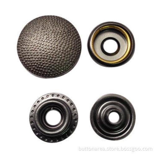 Ring Snap Button with Dots Cap Design